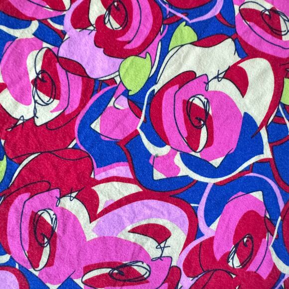 Hanna Anderson Dress Girls 10 Pink Red Floral Long Sleeve Midi Cotton Pullover - Picture 5 of 11